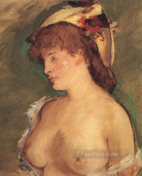  desnuda Obras - Mujer rubia con los pechos desnudos desnuda Impresionismo Edouard Manet